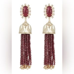 Kendra Scott Decker Statement Earrings in Garnet